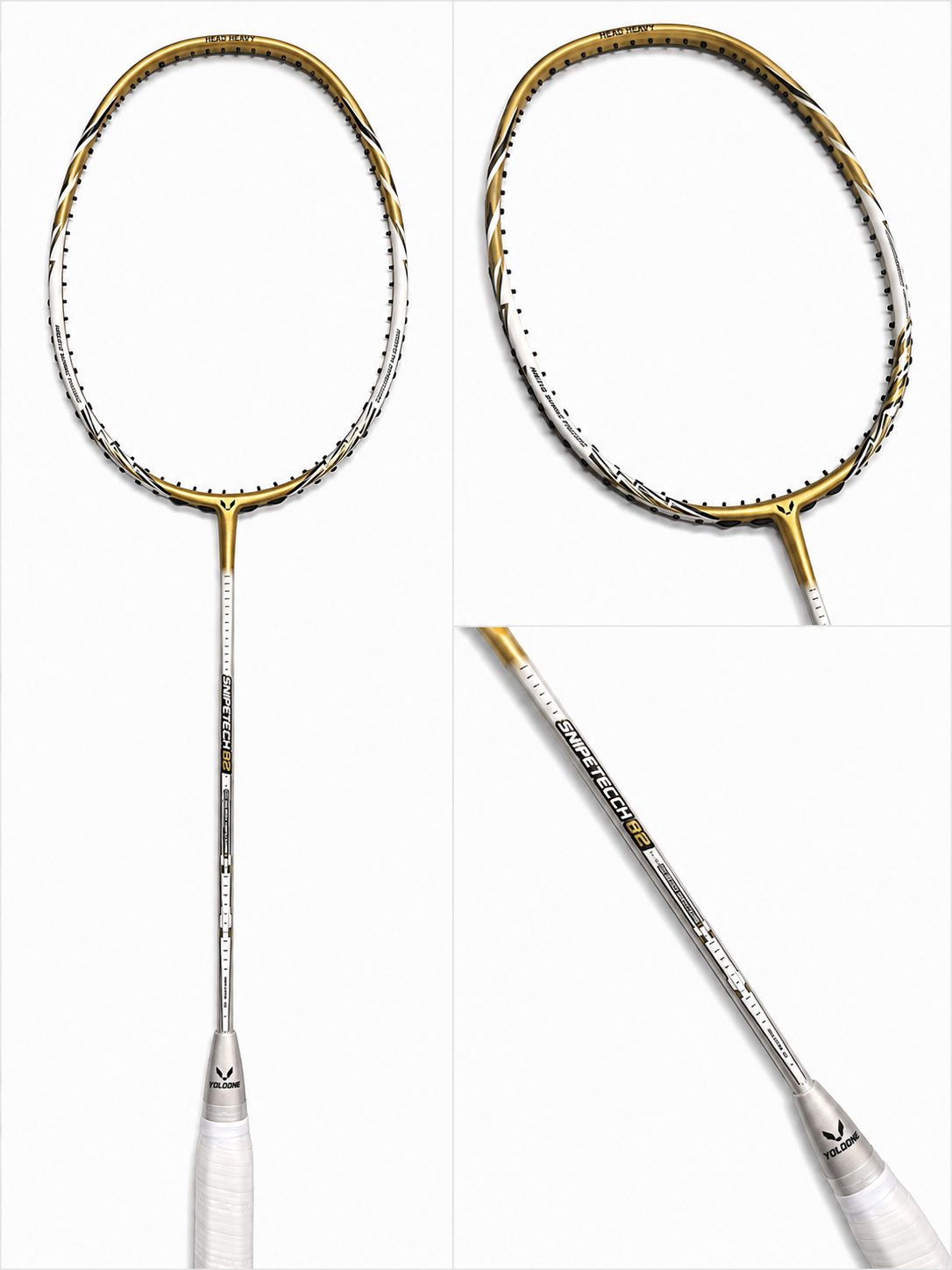Snipe Tech 82 - Even Balance, Semi Flexible Shaft, 82±2g (4U), Unstrung, Max Tension 30lbs (Full Carbon Fibre Racket)